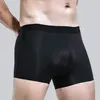 Cuecas dos homens super fino macio sexy roupa interior boxer gelo seda transparente cintura baixa homem bulge bolsa boxers shorts calcinha