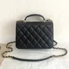 9A Designer 23B Accordion Bag Luxury Handbag Caviar Leather Crossbody 21CM High Imitation Flap Purse with Box