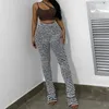 Womens Pants Striped Knitted Fashion High Waist Stacked Tight Trousers Black and White Long Pant Streetwear Y2K 230905