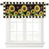 Curtain Sunflower Butterfly Plaid Short Curtains Kitchen Cafe Wine Cabinet Door Window Small Wardrobe Home Decor Drapes