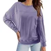 Kvinnors tröjor Spring och Autumn Solid Color Fashion Women Pullover Sweatshirts Christmas Tunika Tops Långärmad Yoga Top