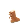 Crianças botas mini arco australiano clássico meninas ugglies sapatos criança crianças inverno bota de neve australiano ii bebê criança juventude feia castanha preta tênis peludo bailey