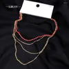 Chains 2023 Explosive Money Boho Multi- Crystal Necklaces For Women Fashion Gold Necklace Multiple Layers Pendant