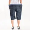 Jean homme taille 36-48 Plus pantalon short en jean confortable