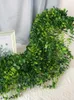 Decorative Flowers 1Pc Artificial Eucalyptus Vines Fake Hanging Plant For Home Indoor Outdoor Bedroom Kitchen Office Decor