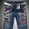 Jean court en coton pour hommes, pantalon avec impression de dragon en 3D, style européen et américain, à la mode, # Y032264S