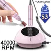 Prego manicure conjunto 40000rpm máquina de broca com display hd atualizar arquivo elétrico cortador arte salão ferramentas 230906