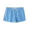 Badkläder Mäns andningsbara badstammar Löst boxare Summerkläder Male Leisure Fiess Shorts för vattenaktivitet
