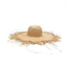 Breda brim hattar kvinnor strand solskydd hatt halm cap kvinnliga vuxna naturliga färg bekväma sommar huvudbonad huvud