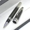 한정판 John F. Kennedy Black Carbon Fiber Rollerball Pen Ballpoint Pen Fountain Pens Writing Office School Supply JFK 일련 번호 고품질