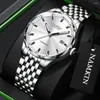 Zegarek zegarków zegarek luksusowe męskie automatyczne zegarki moda samodzielna mechaniczna biznes NH35 Ruch Luminous Clock Namkin
