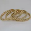 Bangle Bengal Africa Luxury Dubai Bangles dla kobiet dziewczyna z białymi kryształkami biżuteria saudyjska arabskie bransoletki Habesha Indian Bride prezent 2309906