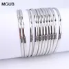 Bangle 12 stuks/set Goud-Kleur 316L roestvrij stalen sieraden Armbanden Armbanden Voor vrouwen Armbanden sieraden SZ019 230906