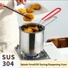 Pans Stainless Steel French Fried Pots Multipurpose Fries Fryer Chicken Deep Frying Pot Pasta Kitchen Cooking Accessories