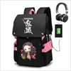 Mochilas Demon Slayer Mochila antirrobo Durable Oxford Laptop Bag Boy Girl Mochilas escolares 230905