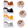 Conjuntos de louça 4 pcs Cerâmica Chopstick Descanso Desktop Garfo Chinês Decoração Pequeno Cão Adorável Colher Home Suprimentos Cerâmica Acessório Mesa