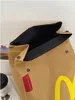 Neue Lustige Nette Cartoon Französisch Frites Verpackung Taschen Student Frau Schul Leinwand Rucksack Große Kapazität Umhängetasche Handtasche