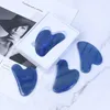 Gua sha narzędzie narzędziem Natural Blue Aventuryn Guasha narzędzie do masażu twarzy i ciała spa anty -zmarszczki i body spa acupunktura terapia skóry