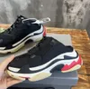 Triple S Mule Sneaker Designer Women Men Buty luksusowe skórzane trenery Czarne białe skórzane skórzane podwójne pianki nylonowe buty Buty