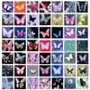 50pcs pack preskedelic butterfly ملصقات فينيل مقاوم للماء لأمتعة زجاجة ماء زجاجة كمبيوتر محمول مخطط Scrapbooking هاتف Mac Door Wall