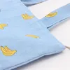 Opbergzakken van katoenlinnen draagtas met grote capaciteit Bananenontwerp Retro prachtige tas voor werk, strandreizen