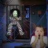 Other Event Party Supplies Screaming Halloween Hanging Ghost In Cage Prop Flashing Light Sound Doll With Motion Sensor Scary Screaming Prisoner Home Decor 230905