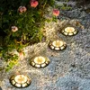 4PCS 16LED Solar Ground Light IP65 Waterproof for Courtyard Path Lawn Park Villa Deck Balcony Walkway Backyard Garden Landscape