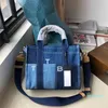 Hoge kwaliteit luxe tassen damestas designer retro denim allmatch design handtassen mode eenvoudig casual enkel product