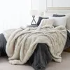 Dekens Battilo Nepbont Deken voor Bed Luxe Decor Blanke Super Zachte Fuzzy Winter Warme Gezellige Gooi 230906