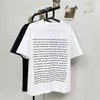 T-shirts pour hommes Été Coton Lettre Impression T-shirt à manches courtes Américain Demi-manche Lâche Causal High Street Couple Cinq-Quarts Manches