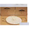 Guarda-chuvas Guarda-chuvas de casamento nupcial White Paper Beauty Items Chinese Mini Craft Umbrella Diâmetro 60cm Drop Delivery Home Garden House Dh5ir