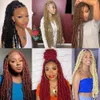 Human Hair Hulks 14 18 24 24 بوصة آلهة الفراشة Locs الكروشيه شعر الزنجبيل بورجوندي المجدل الأشقر الفراشة