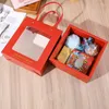 Cadeau cadeau Stobag 5pcs boîte d'emballage de la Saint-Valentin avec fenêtre transparente anniversaire mariage fleur chocolat décoration faveurs