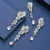 Dangle Earrings Floralbride Crystal Rhinestones Wedding Bridesmaids Chandelier Bridal Drop Women Girls Jewelry