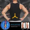 Cintura barriga shaper masculino shapers suor colete para homens cintura trainer colete neoprene ajustável treino corpo shaper com zíper duplo para sauna terno 230905