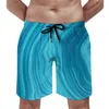 Short pour hommes, imprimé abstrait, bleu, teinture par nouage, pour course à pied, Surf, pantalon court, séchage rapide, classique, surdimensionné, maillot de plage