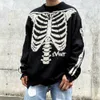 Mens Sweaters Frog Drift Saint Michael Sweater Joint Style Limited Edition Skeleton Streetwear Loose Knitting Tops Sweatshirt Pullover For Men 230905