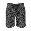 Herenshorts Board Wit Blad Leuke Zwembroek Plant Print Man Sneldrogend Hardlopen Grote maat korte broek