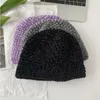 Bérets Chenille tricot bonnet chapeau femmes hiver crochet polaire casquette chaud pêcheur chapeaux crème solaire Panama casquettes pour