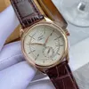 Mens Cellini 시계 석영 운동 파일럿 시계 모든 다이얼 작업 Chronometre 손목 시계 가죽 스트랩 스테인리스 스틸 케이스