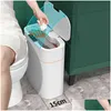 Abfallbehälter Smart Sensor Matic Elektronischer Mülleimer Dwasserdichtes Badezimmer WC Wasser schmale Naht Trash Basurero 211229 Drop Delive Dhlld