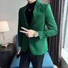 Ternos masculinos 2023 outono de alta qualidade blazers negócios casual coreia cultivar a moralidade moda simples cavalheiro xadrez terno vestido smoking