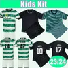 23 24 MCGREGOR JOTA Kit Enfants Maillots de Football Turnbull Forrest Ajeti Johnson Home Away Noir 3ème Costume pour Enfants Chemises de Football Uniformes