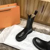 Bottes Martin hautes en cuir pour femmes, plateforme de trachée anglaise, bottines Chelsea, bottes fumées