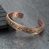 Bangle Vinterly Twisted Magnetic Copper Bracelet Health Energy Adjustable Bracelet Copper Open Cuff Copper Bracelets Bangles for Women 230906