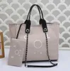 Canvas Tote bag designer bags large capacity Shopping bag pearl embroidery 2 pieces Purse Women Handbags Shoulder Bags Multiple colors and styles