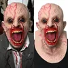 Party Masks Halloween Zombie Mask Props Grudge Ghost Hedging Zombie Mask Realistic Masquerade Head Gear Open Mouth Ghost Scary Horror Party 230905