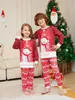 Weihnachten Schneemann Print Pyjamas Weihnachten passende Pyjamas Set Home Kleidung Mutter Tochter Vater Sohn Strampler Nachtwäsche Outfit