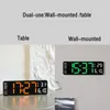 Wall Clocks Digital Alarm Clock Remote Control Date Week Temperature Display Dual Alarms Home Decoration