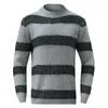 Maglioni da uomo Maglione a blocchi di colore Autunno Inverno Pullover girocollo Manica lunga per uomo Abbigliamento quotidiano ampio Pull Homme Abiti